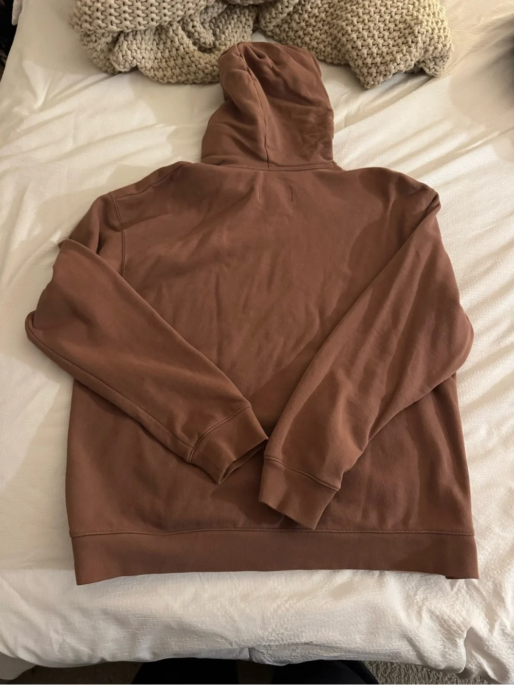 Jordan Brown Pullover Hoodie with Patch Logo
